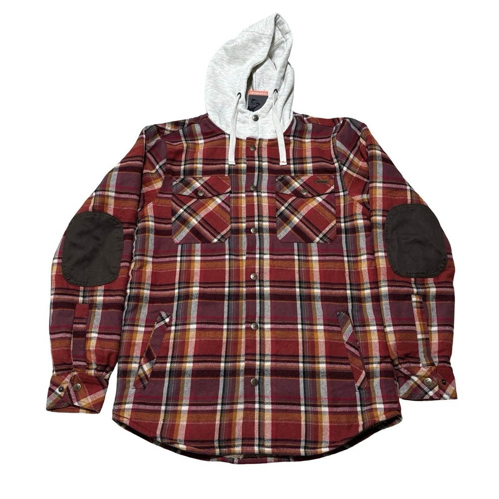 NWT Legendary Whitetails Men's Camp Night Berber Lined Hooded Flannel Shacket M